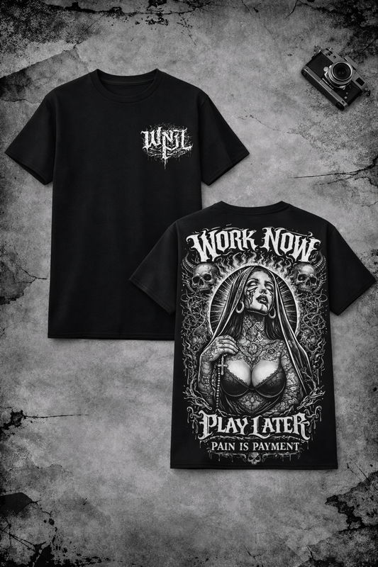 Pain is Payment White Print T-Shirt